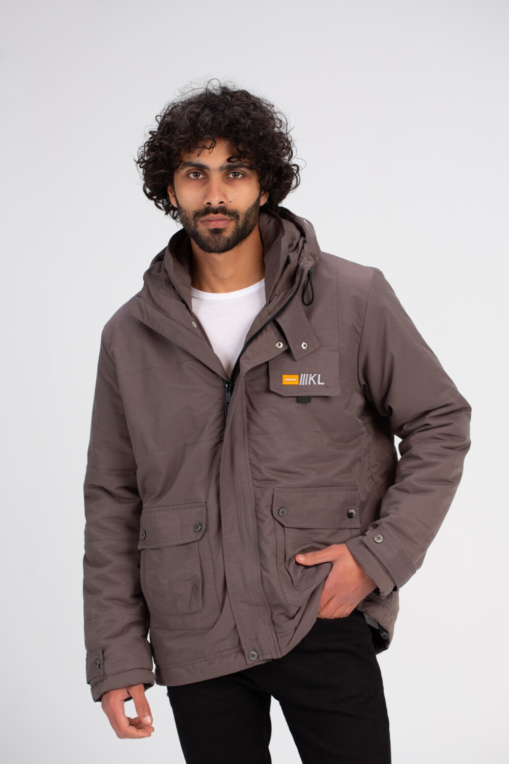Men's Casual Full Zipper Front Pockets Waterproof Printed Jacket With Unique Style