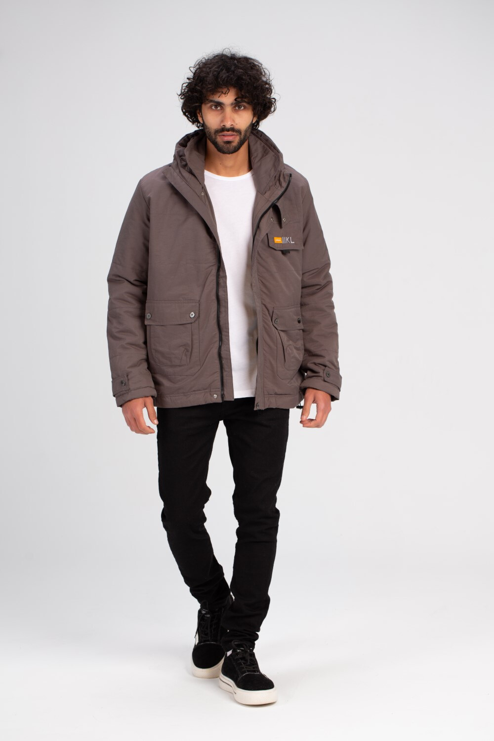 Men's Casual Full Zipper Front Pockets Waterproof Printed Jacket With Unique Style