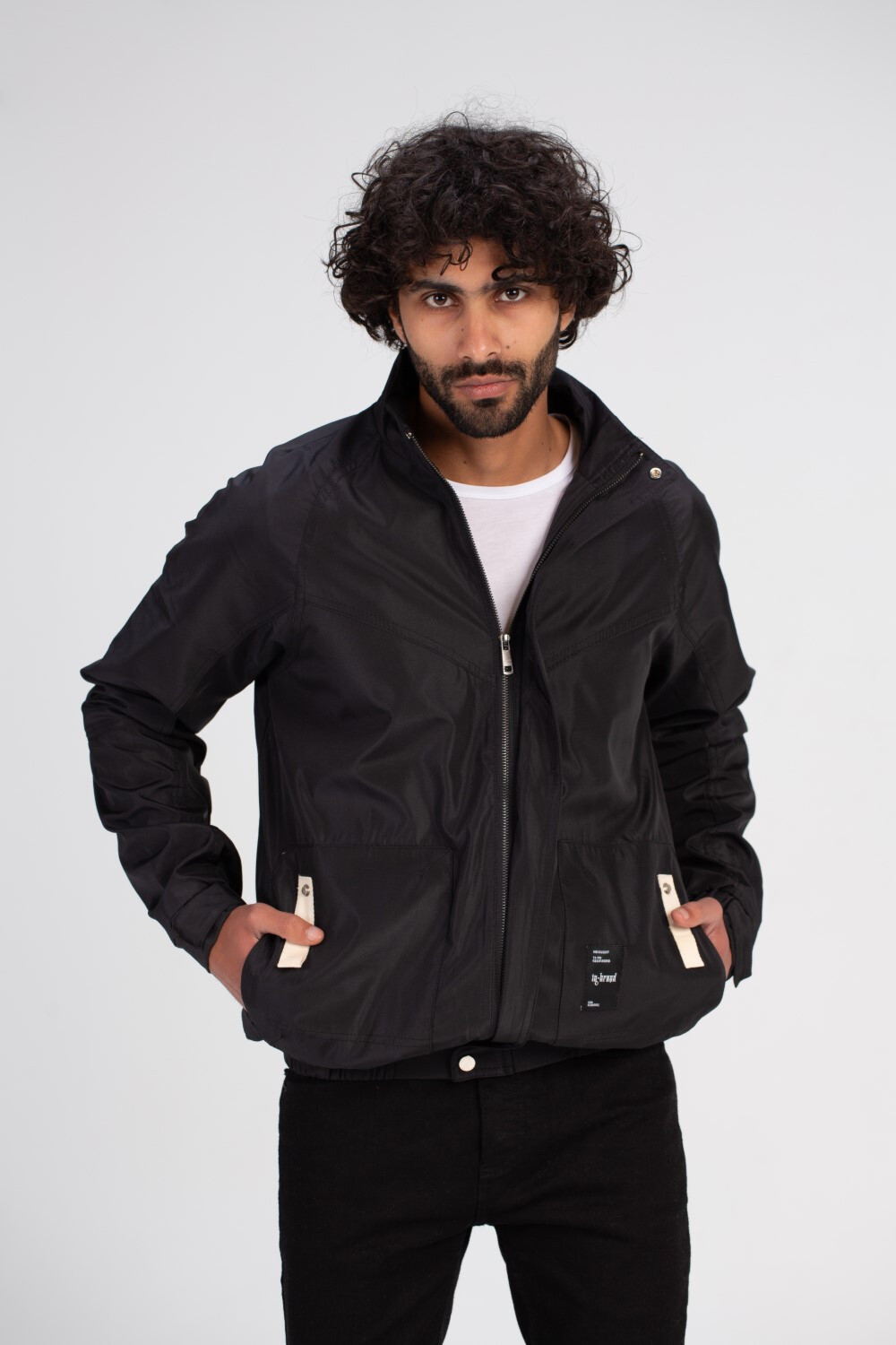 Men's Casual Full Zipper Front Pockets Waterproof Printed Jacket With Unique Style