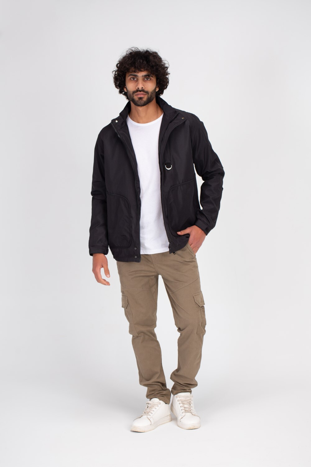 Men's Casual Full Zipper Waterproof Basic Side Pockets Jacket With Unique Style