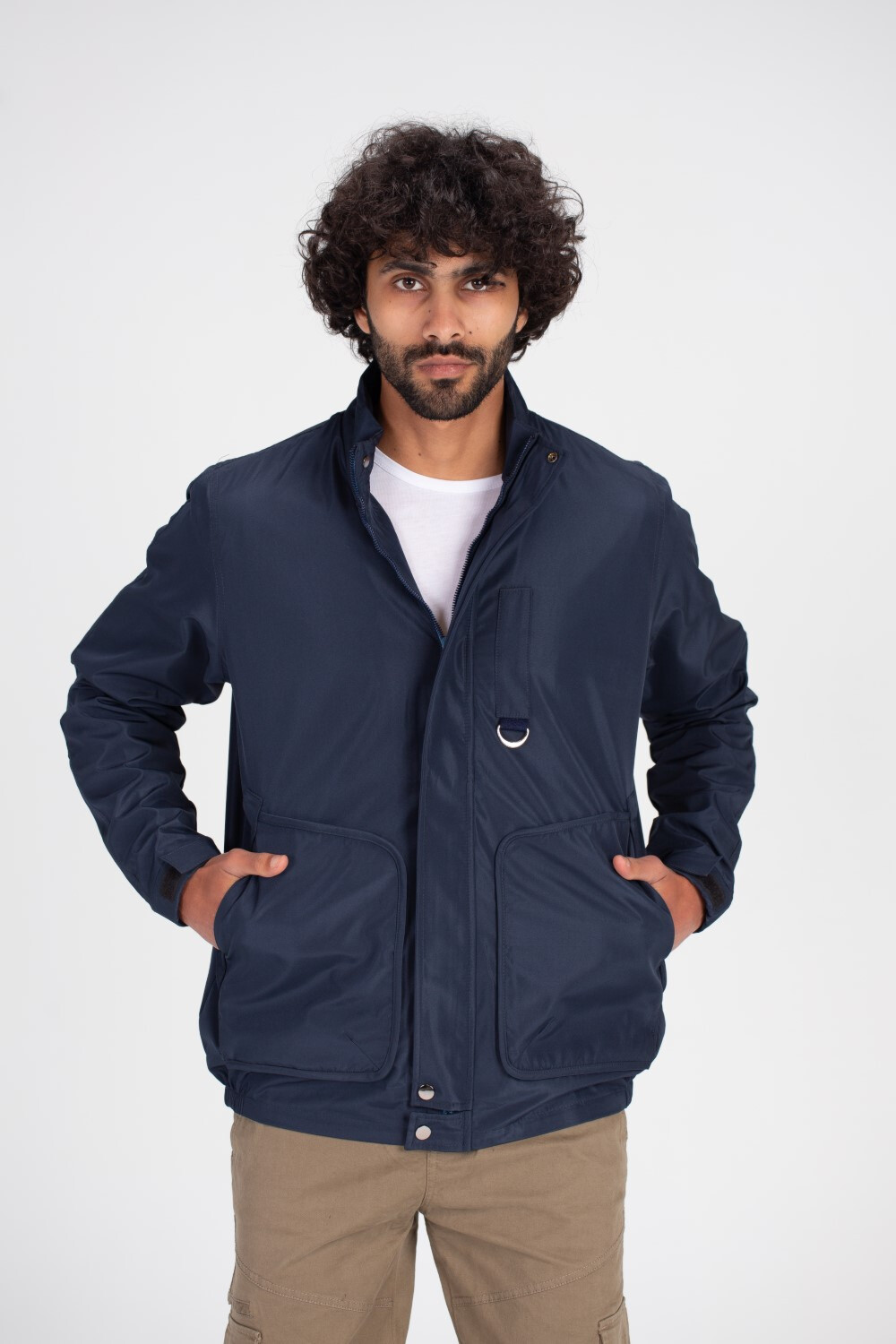 Men's Casual Full Zipper Waterproof Basic Side Pockets Jacket With Unique Style
