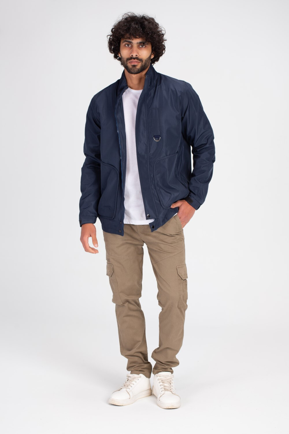 Men's Casual Full Zipper Waterproof Basic Side Pockets Jacket With Unique Style