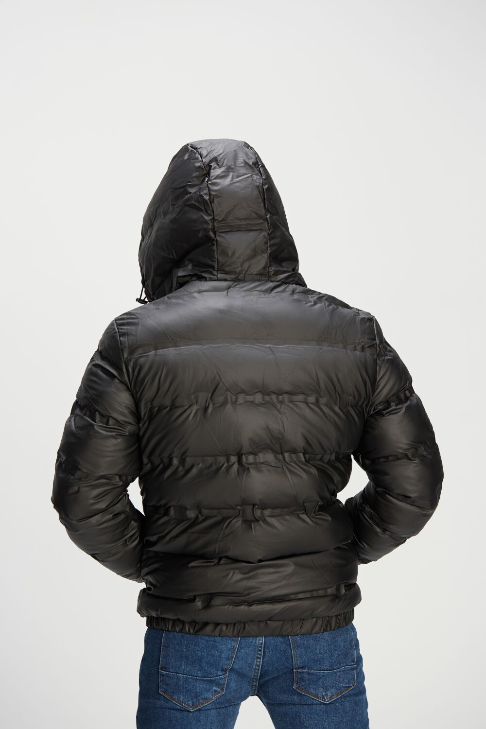 Men's Casual Puffer Basic Full Zipper Hooded Waterproof Jacket