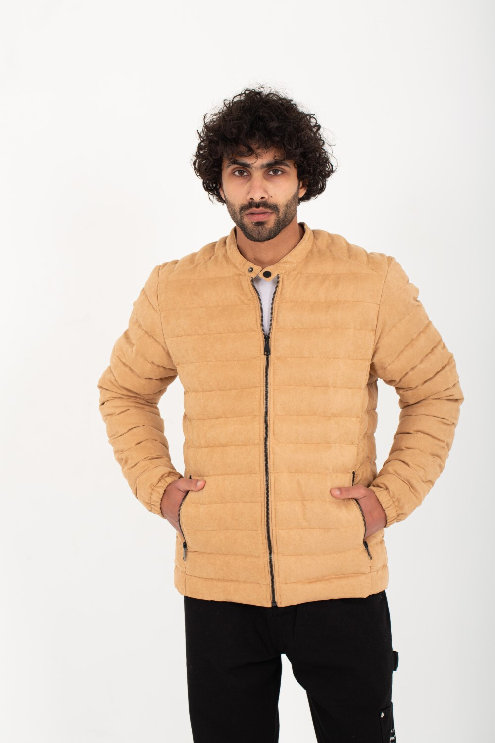 Suede puffer jacket mens cheap
