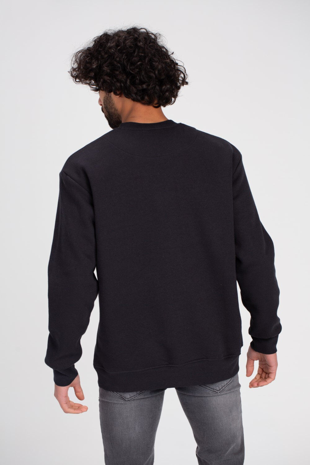 Men's Rounded Neck Padded Front Printed Tomato Usa Sweatshirt