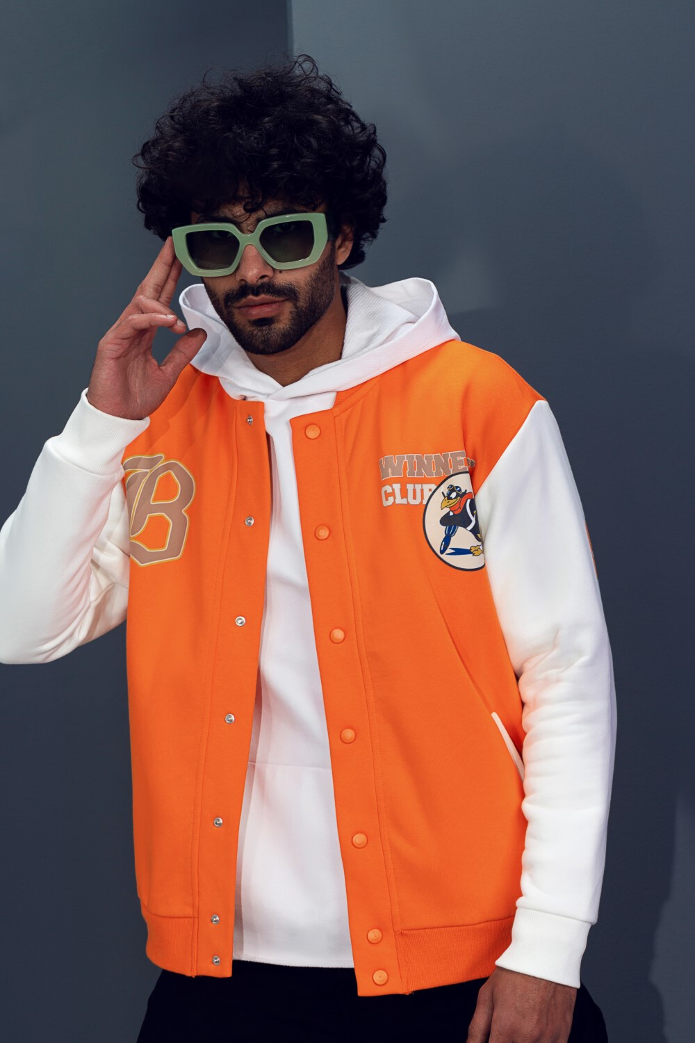 Men's Baseball Padded With Front & Back Printed Sweatshirt