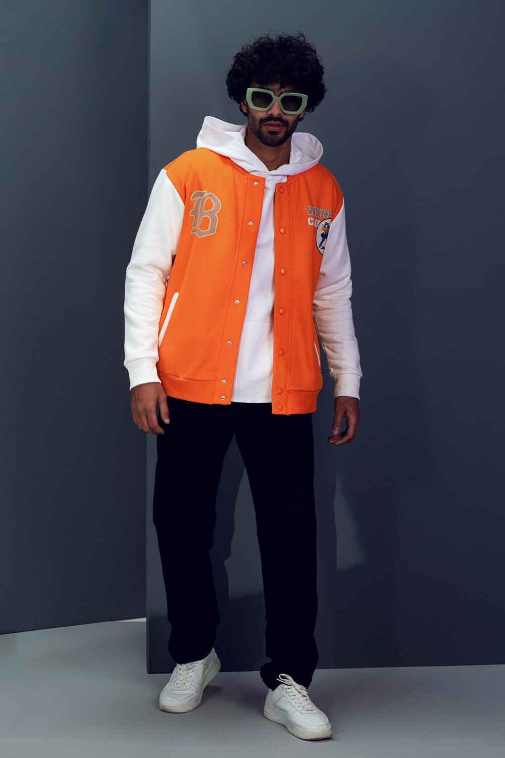 Men's Baseball Padded With Front & Back Printed Sweatshirt