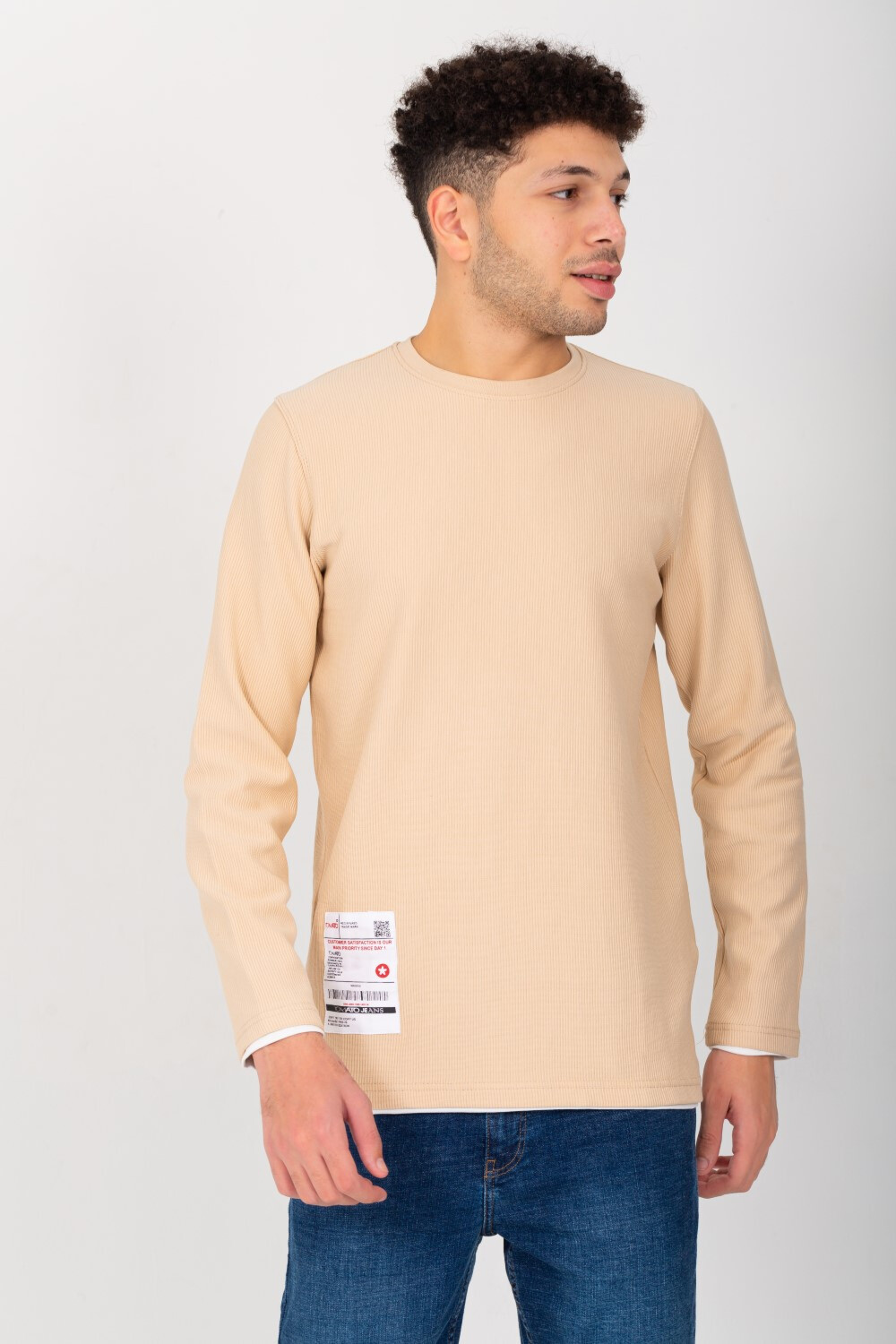 Men's Basic Long Style Regular Fit Cotton Long Sleeves Winter T-shirt