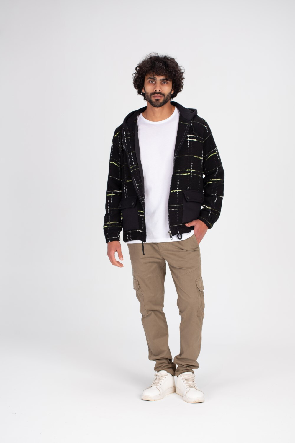 Men's Casual Full Zipper Side Pockets Jacket With Unique Style