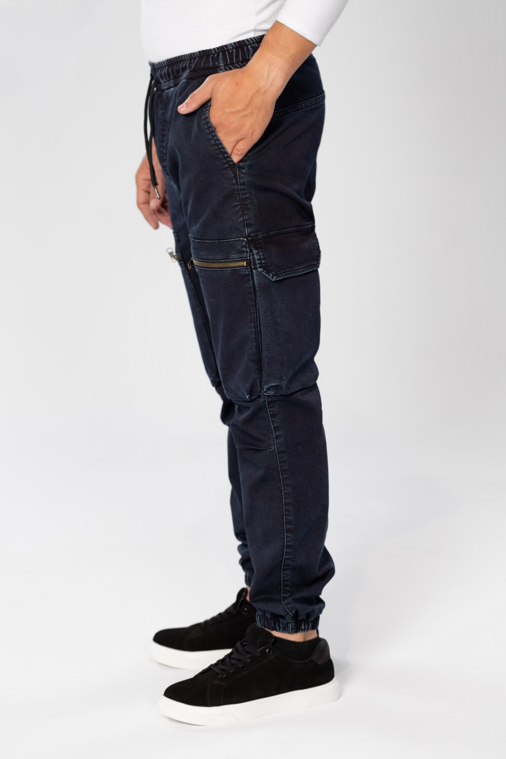 Men's Slim Fit Sherwal Jeans Pants With Front Zipper Pockets