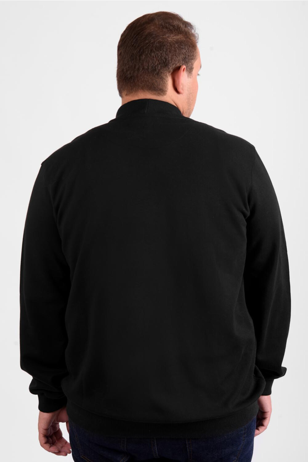 Men's Big Size High Neck Regular Fit Soft Melton Front Printed Padded Sweatshirt