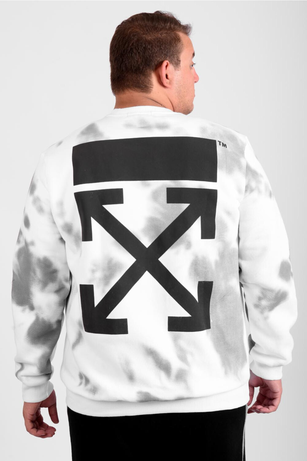 Men's Regular Fit Made Of Soft Melton Padded Front & Back Printed Big Size Sweatshirt