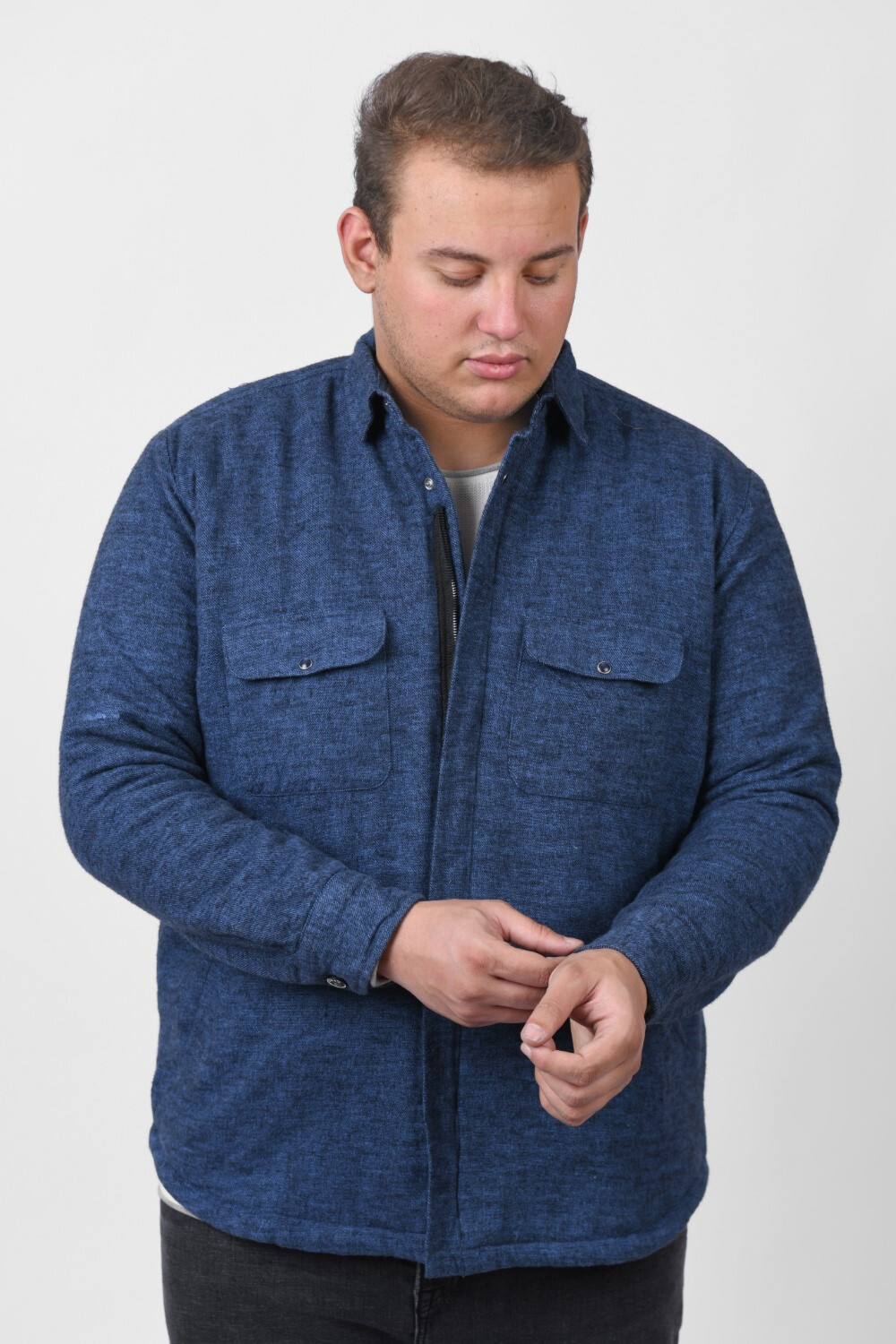 Men's Big Size Casual Buttons Waterproof Jacket With Unique Style