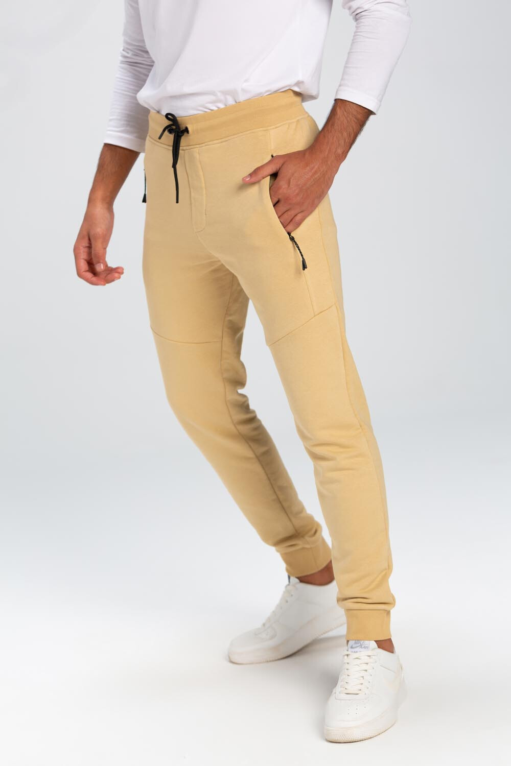 Men's Basic Slim Fit Sports Elegant Melton Sweatpants