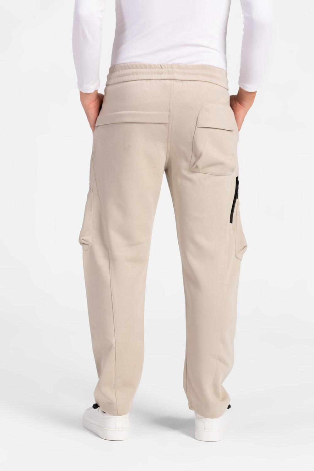 Men's Oversized Middle Drawstring Sweatpants With Front Pockets