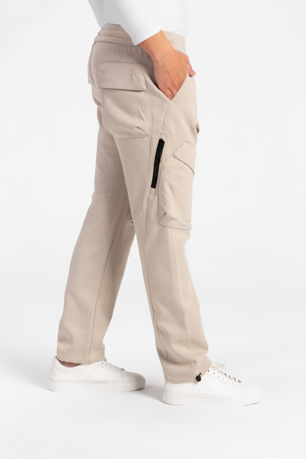 Men's Oversized Middle Drawstring Sweatpants With Front Pockets