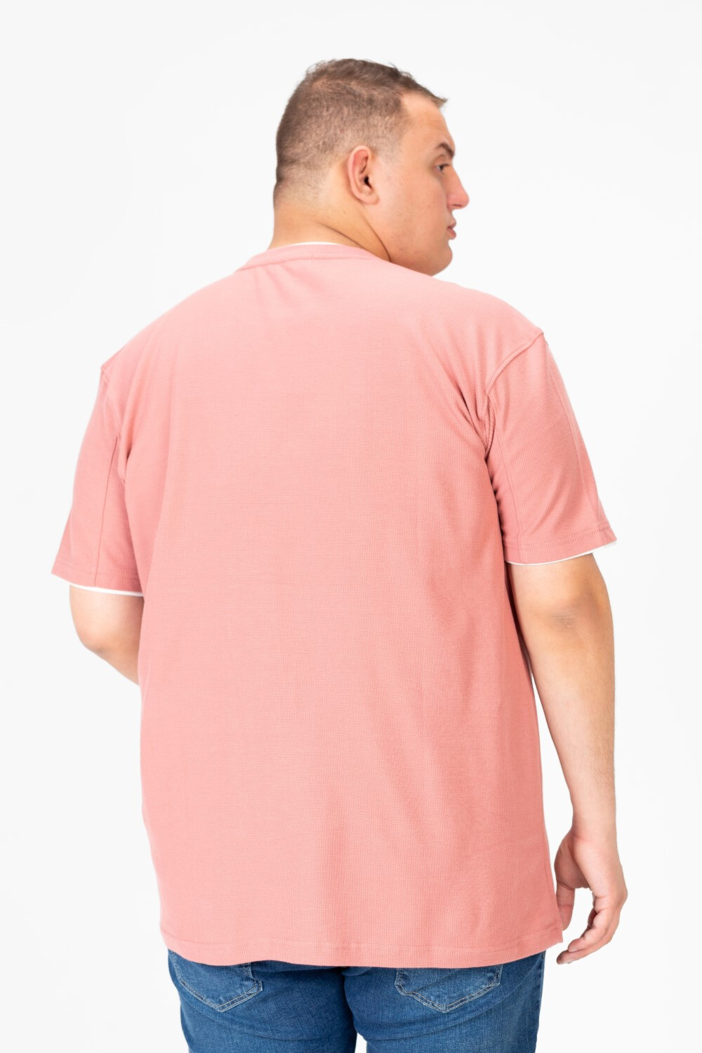 Men's Tomato Big Size Round Neck Half Sleeve T-Shirt