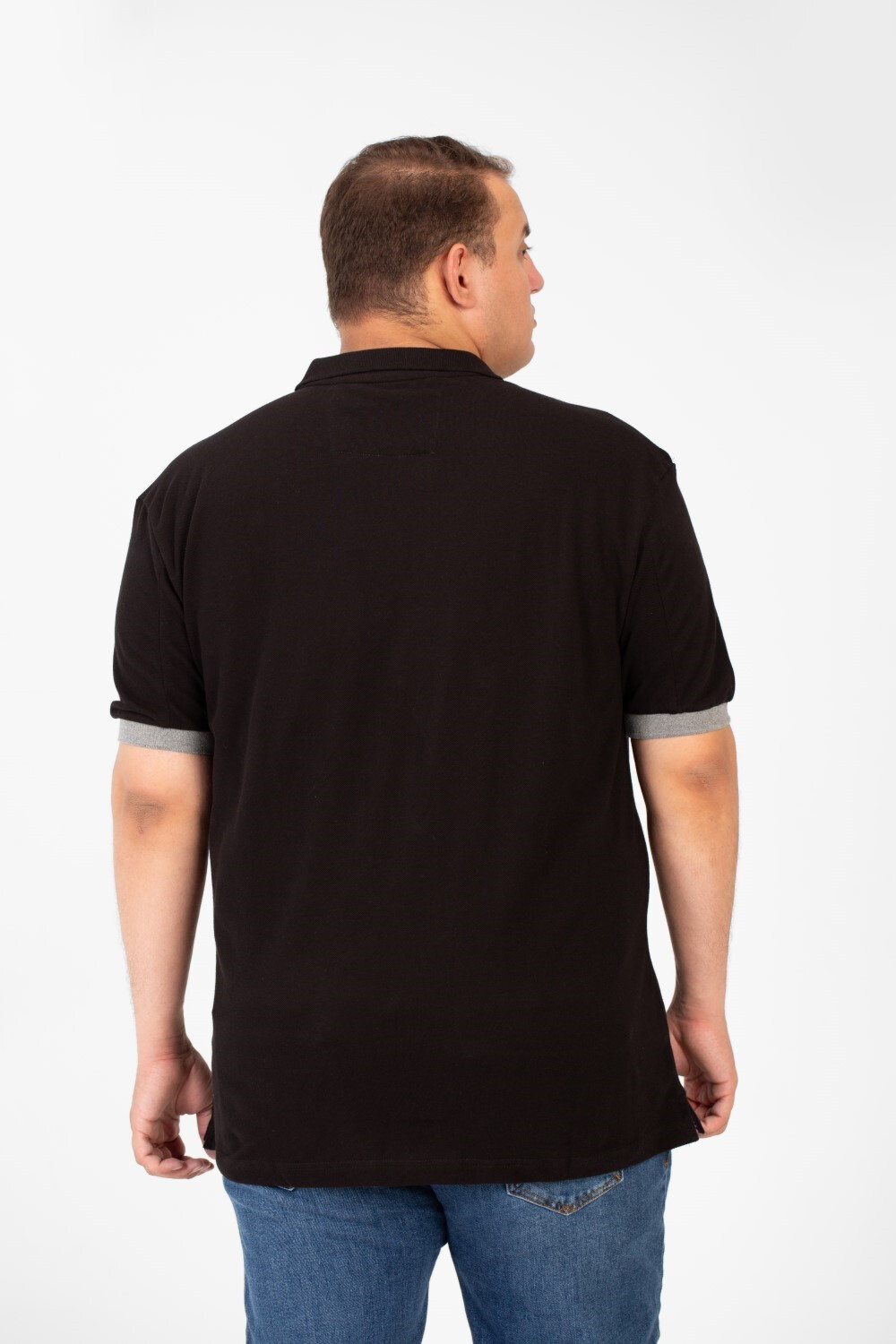Men's Big Size Printed Polo T-Shirt With Short Sleeves In High Quality Material