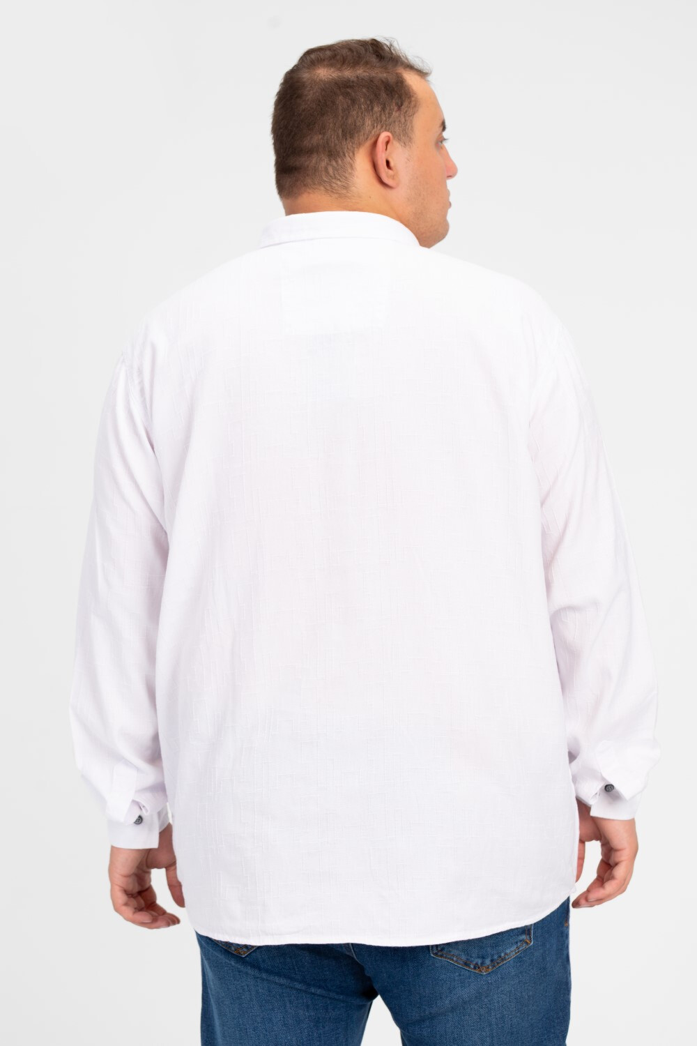 Men's Basic Long Sleeve Big Size Shirt
