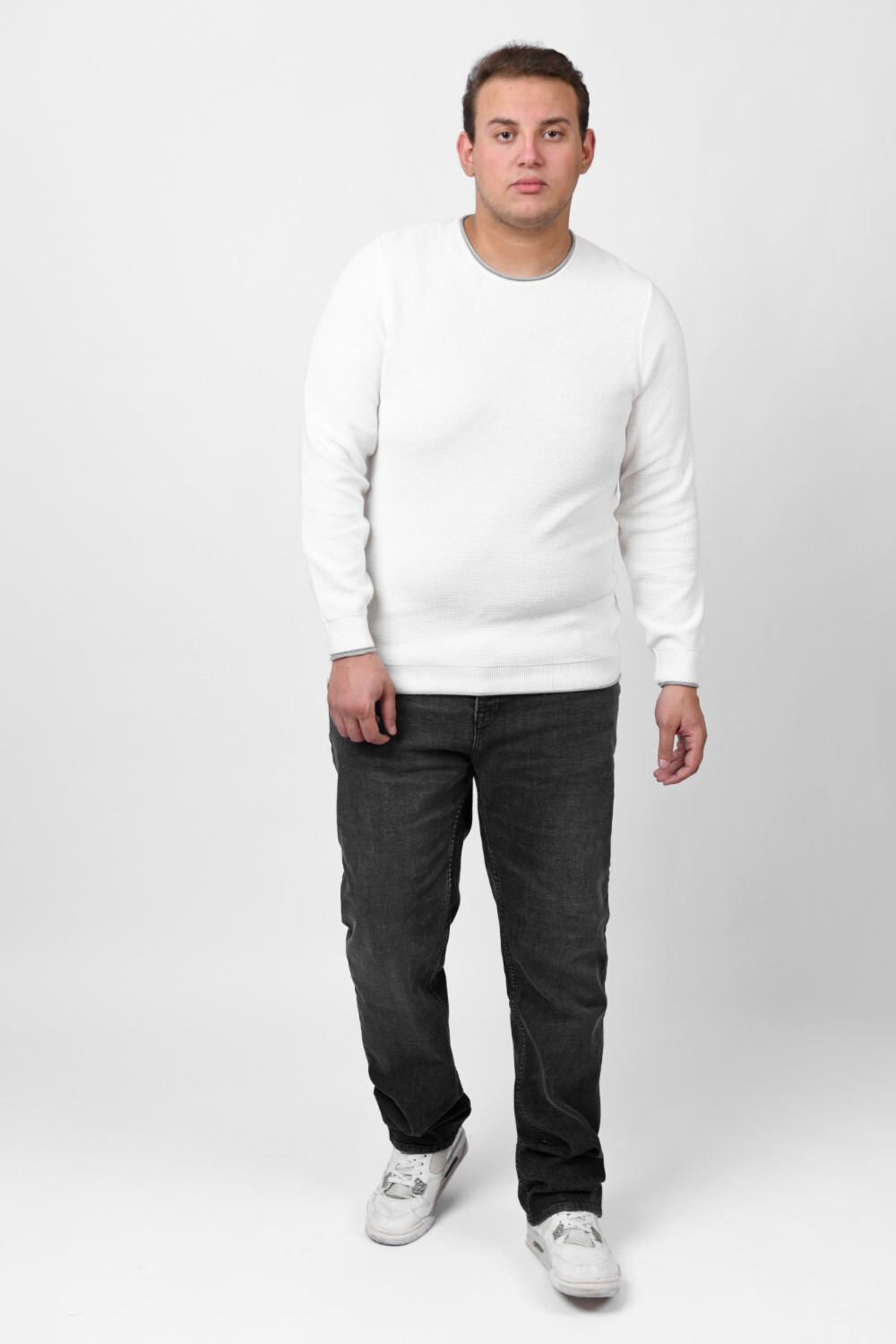 Men's Big Size Regular Fit Basic Five Pockets Straight Legs Jeans Pants