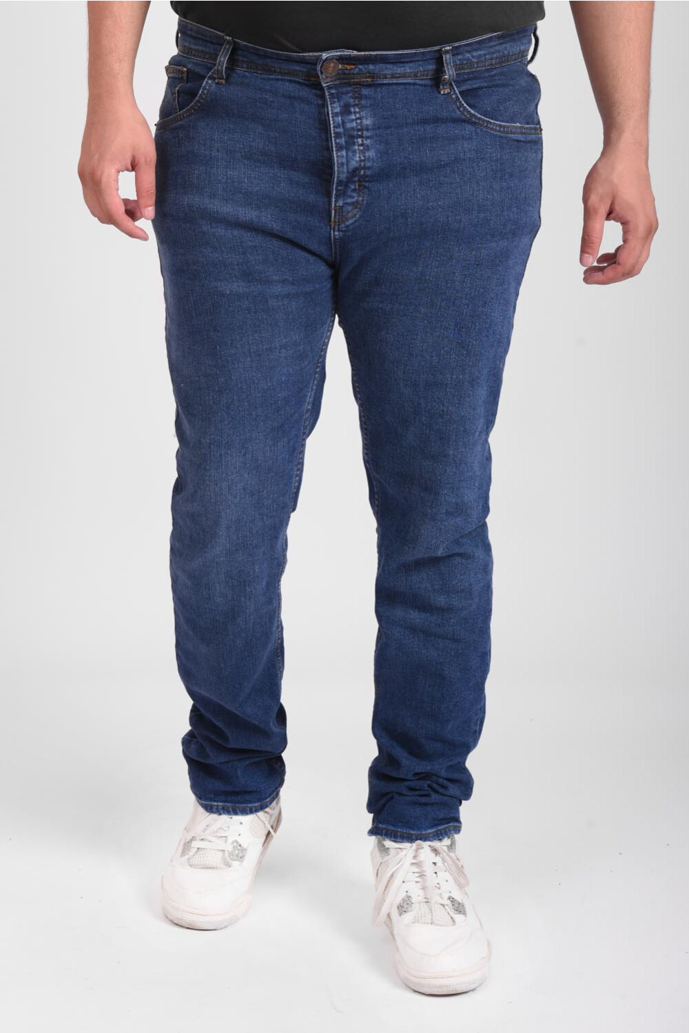 Men's Big Size Regular Fit Basic Five Pockets Jeans Pants