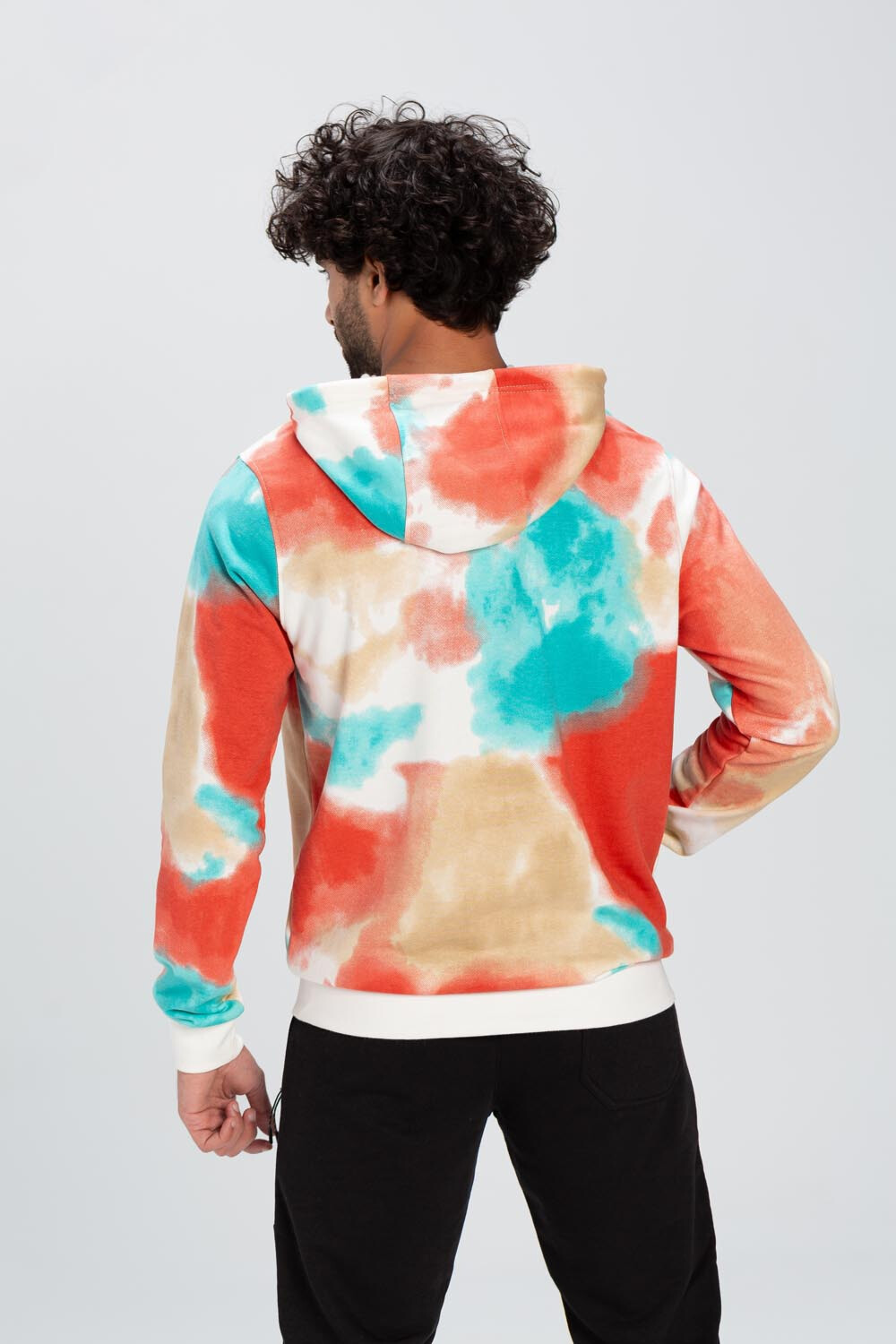 Men's Colorful Regular Fit Hoodie Melton Basic Padded Sweatshirt