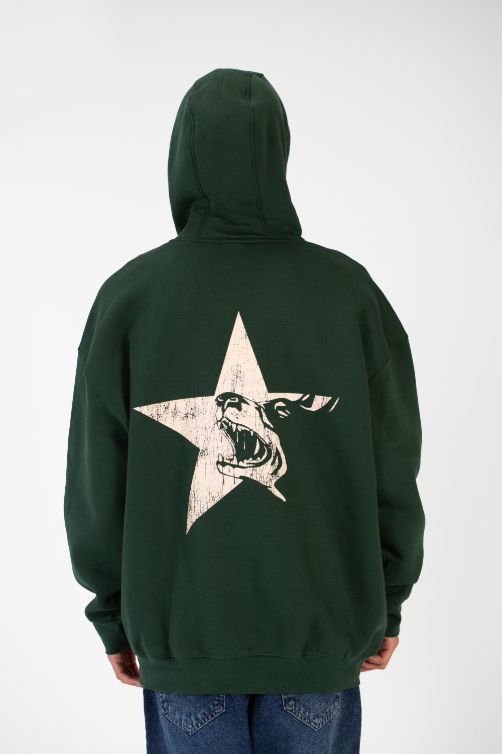 Men's Regular Fit Hooded Sweatshirt Made Of Melton Material