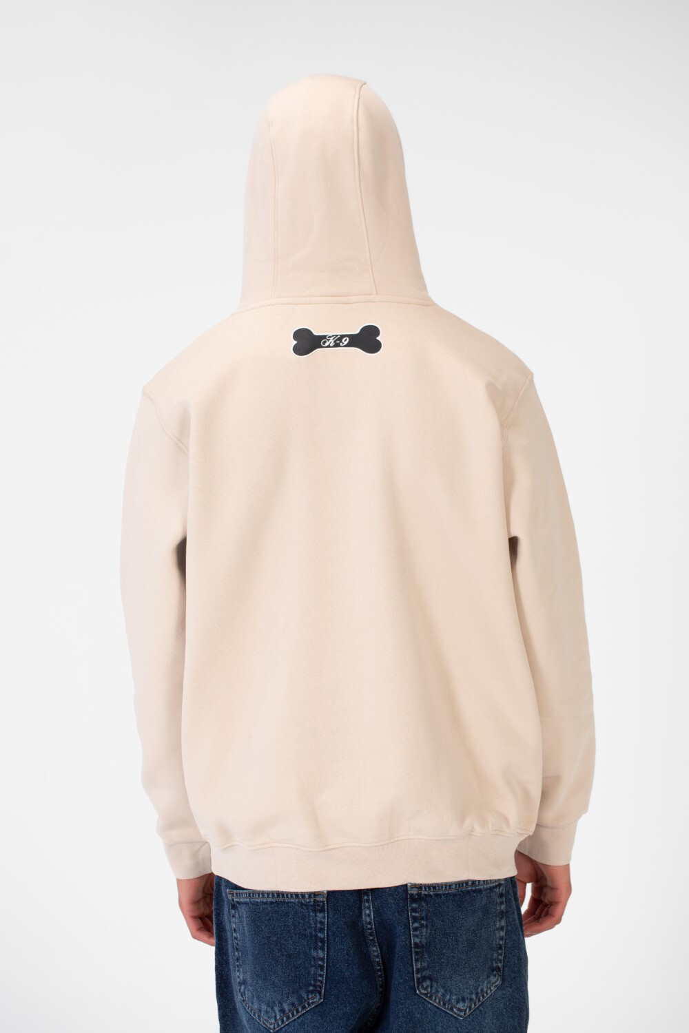 Men's Printed Hooded Sweatshirt With Front Pocket In Melton Material