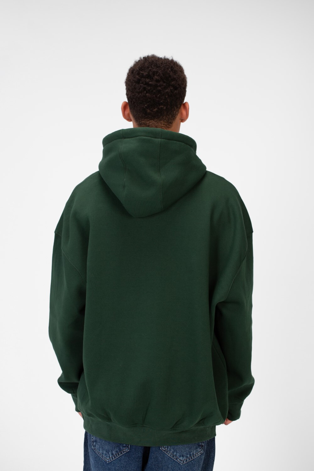 Men's Oversize Casual Hood Sweatshirt Print On The Front Made Of Melton Material