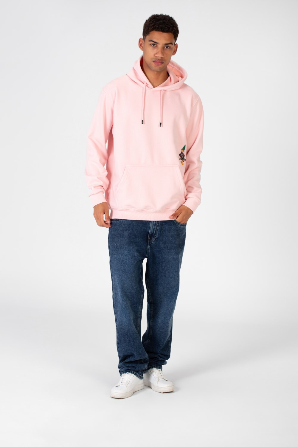Men's Casual Sweatshirt With Hoodie Cut And Front Print