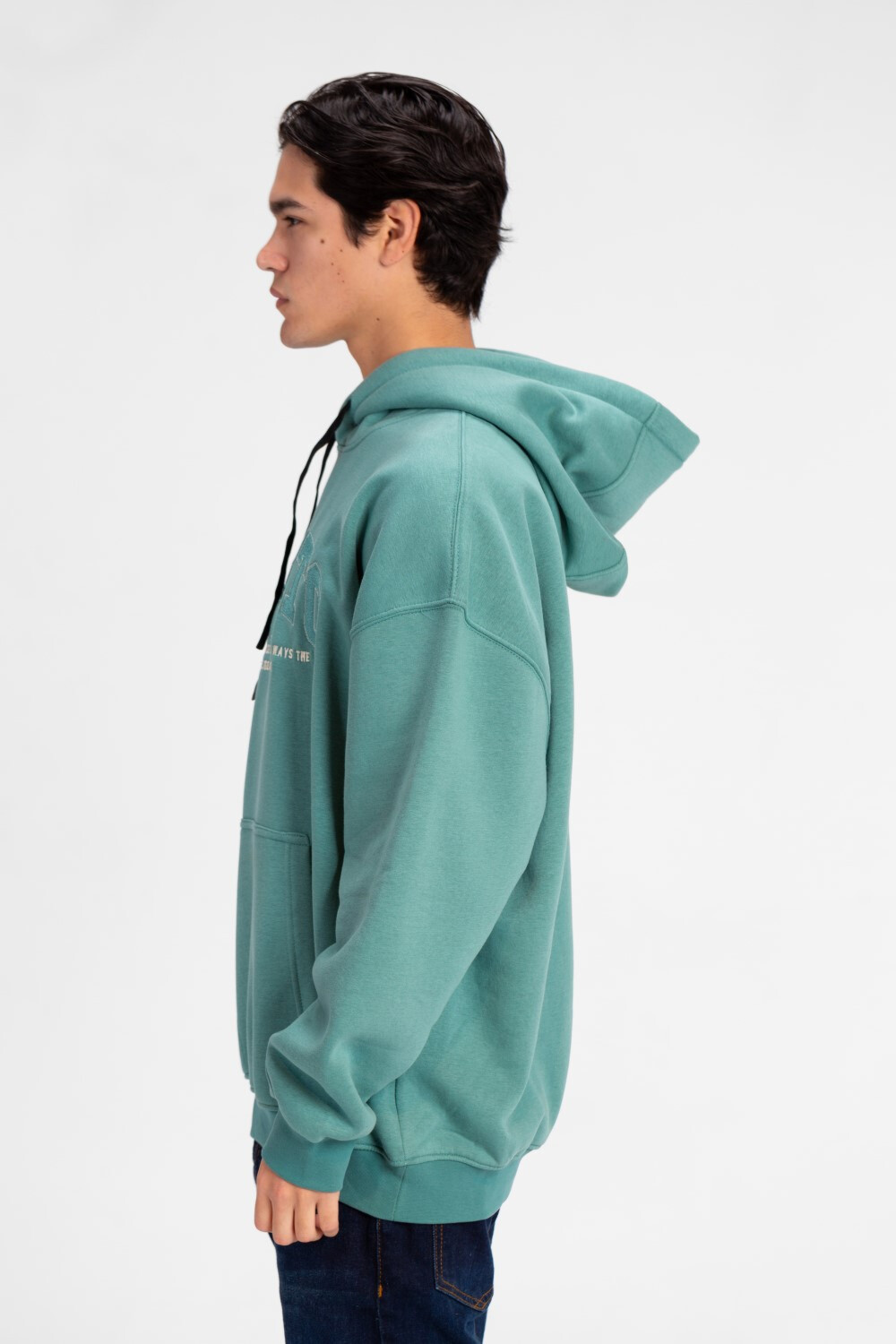 Men's Tomato Front Text Print Oversized Sweatshirt
