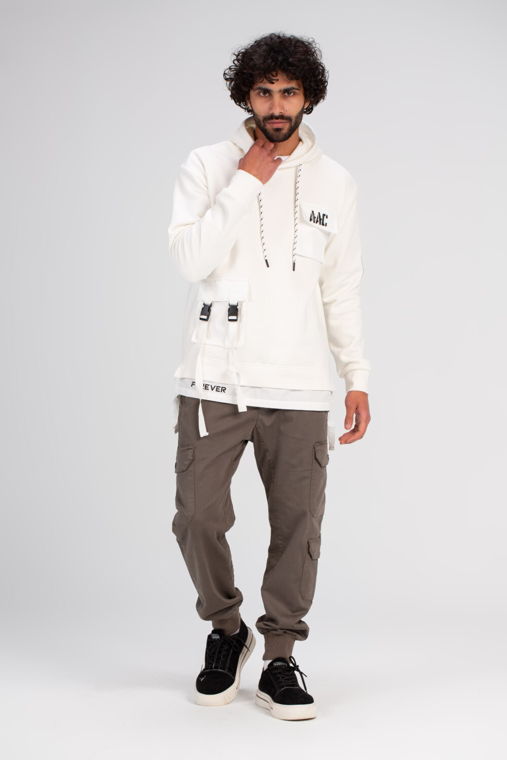 Men's Hoodie Padded Front Pocket Hooded Sweatshirt