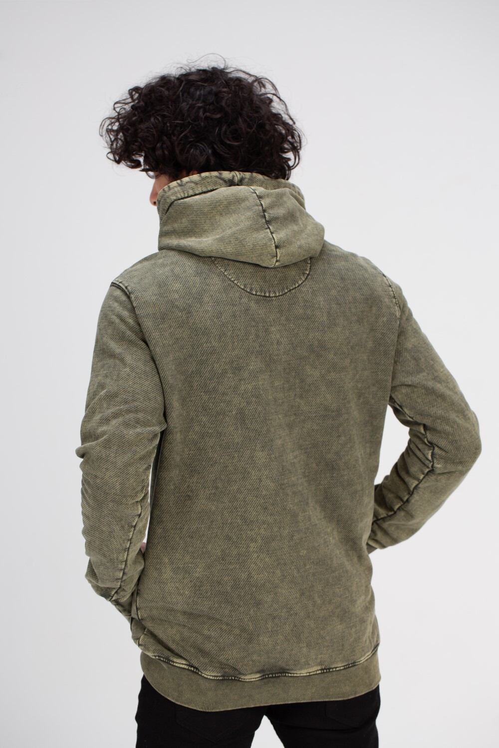 Men's Hoodie Padded Cutting Hooded Sweatshirt