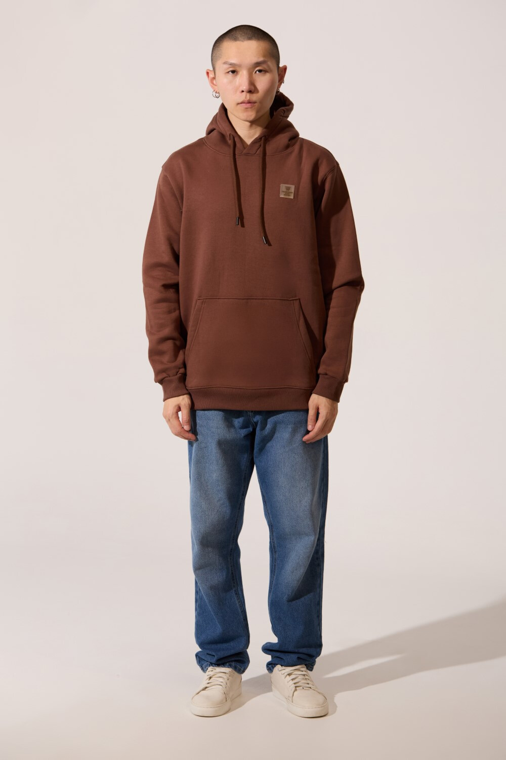 Men's Slim Fit Basic Hoodie Sweatshirt In Trendy Winter Colors With Front Kangaroo Pocket