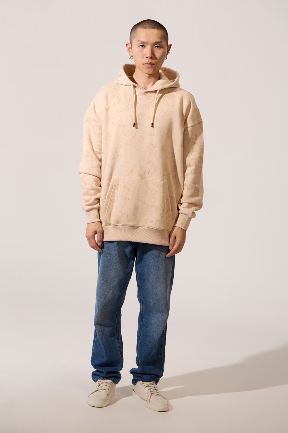 Men's Regular Fit Milton Acid Wash Hoodie Sweatshirt