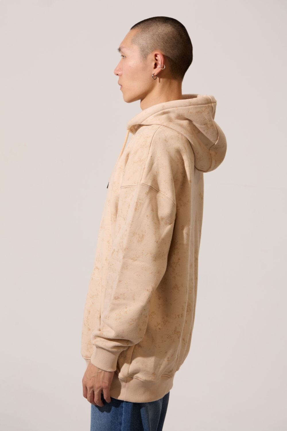 Men's Regular Fit Milton Acid Wash Hoodie Sweatshirt