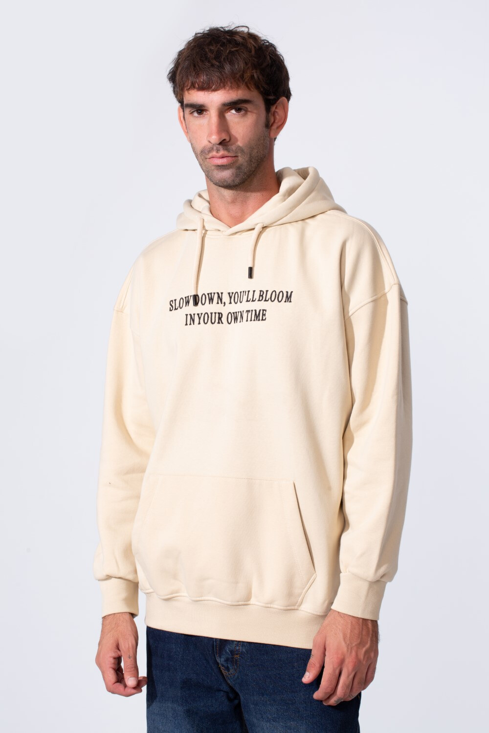 Men's Oversized Milton Printed Hoodie Sweatshirt With Front Pocket