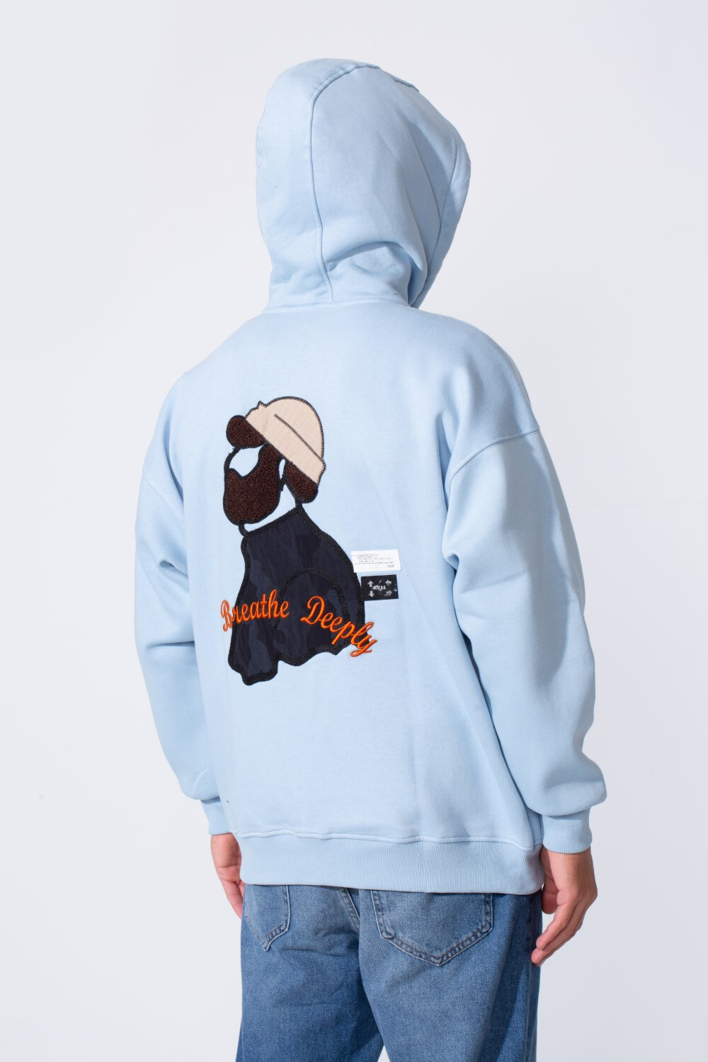 Men's Oversized Milton Zip-Up Sweatshirt With Back Print And Hood