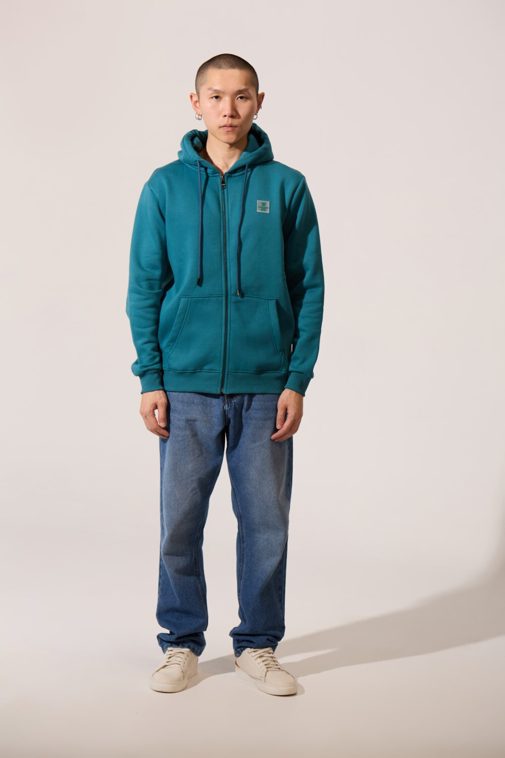 Men's Tomato Slim Fit Front Full Zip Long Sleeve Sweatshirt