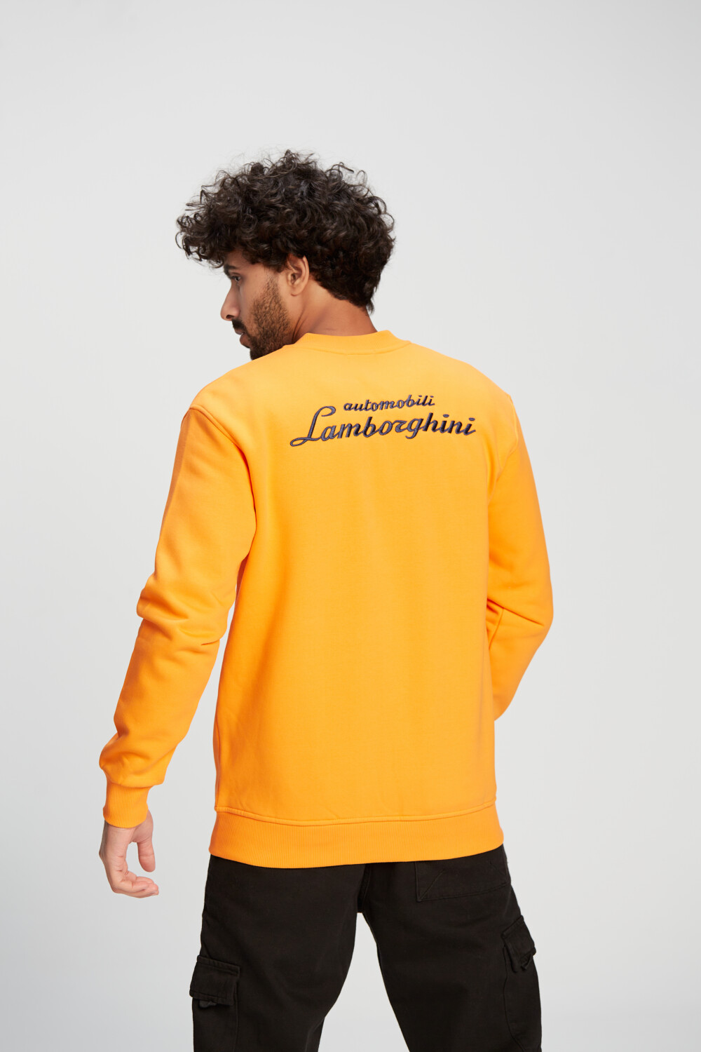 Men's Slim Fit Full Zipper Padded Front & Back Printed Melton Sweatshirt