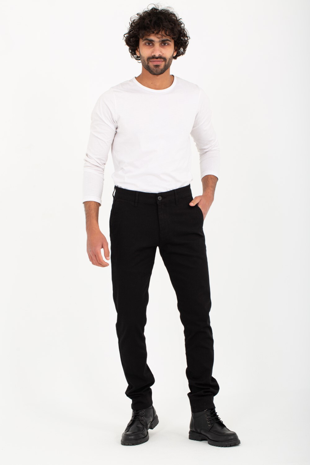 Men's Basic Slim Fit Gabardines Pants Five Pockets