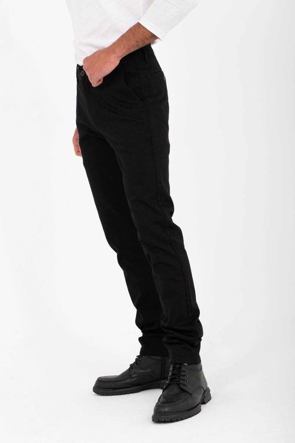 Men's Basic Slim Fit Gabardines Pants Five Pockets