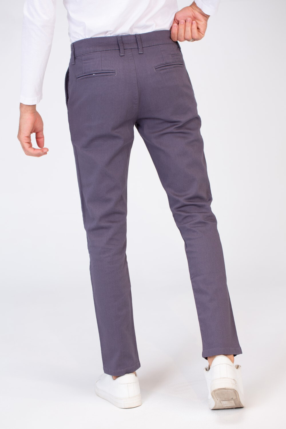 Mens Gabardine Basic Classic Pants In Practical Material