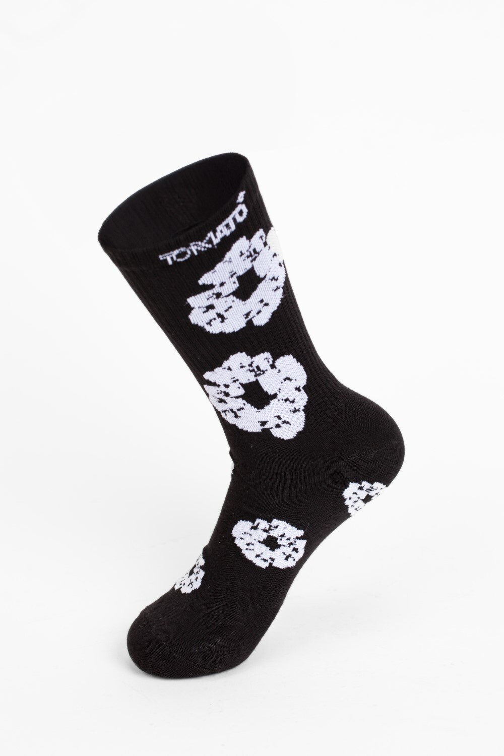 Men's Tomato Long Socks With Floral Print Comfortable High Quality Material