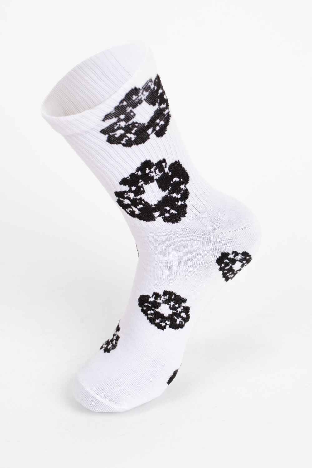 Men's Tomato Long Socks With Floral Print Comfortable High Quality Material
