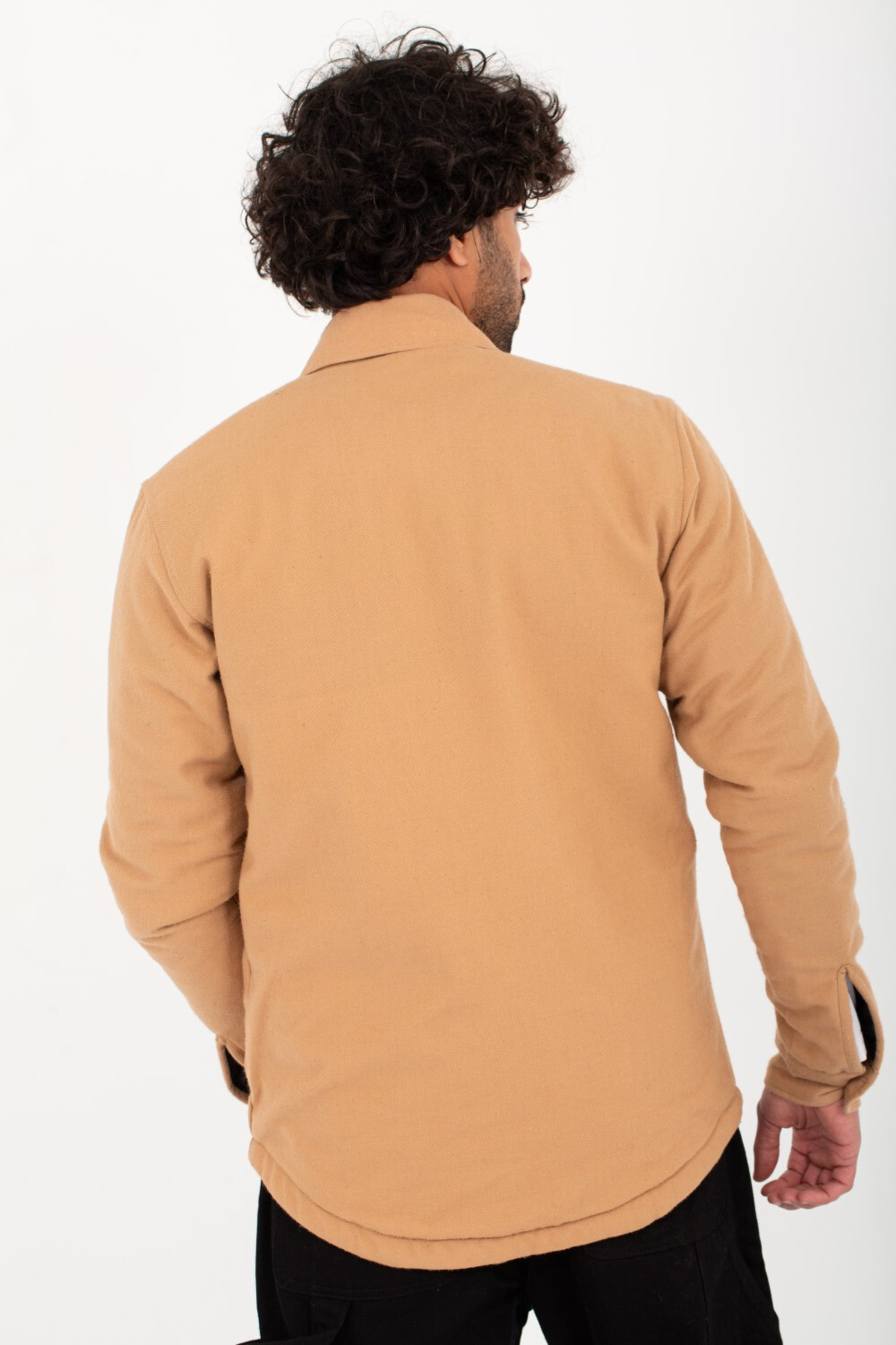 Men's Regular Fit Padded Soft Wool Front Pockets Shirt