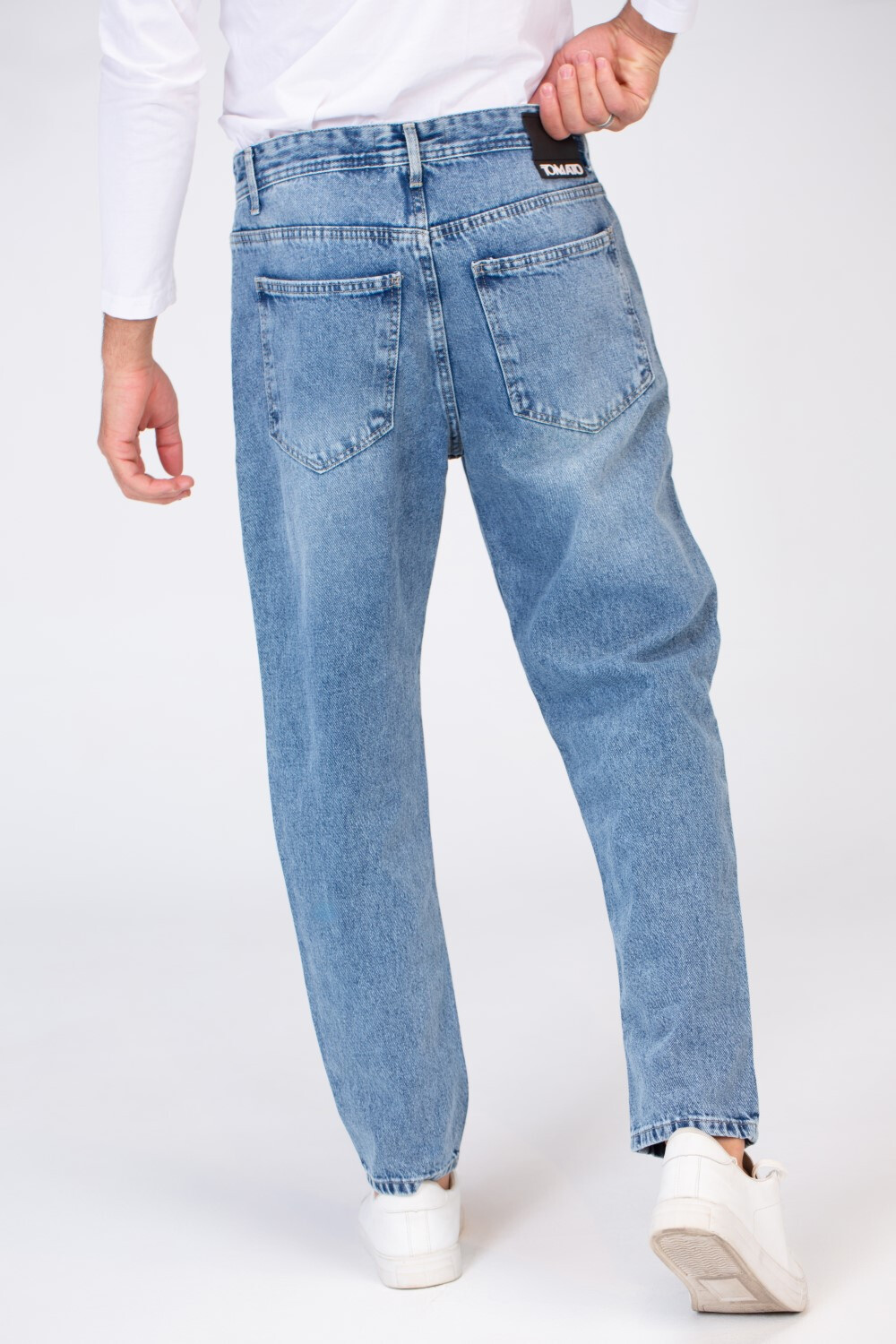 Mens Wide Leg Oversize Basic Jeans Pants for Everyday Wear