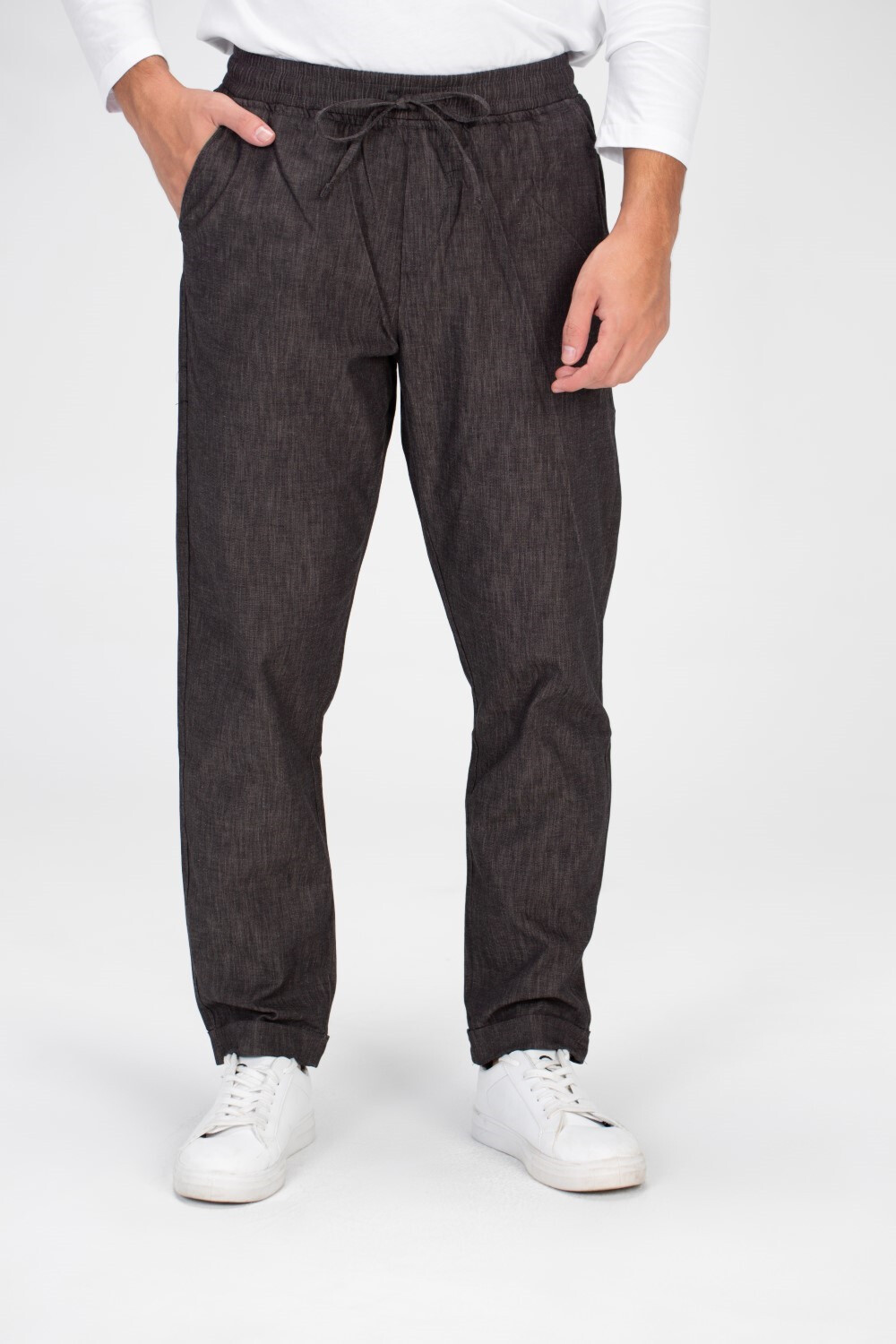 Men's Basic Plain Linen Pants With A Distinctive Summer Cut