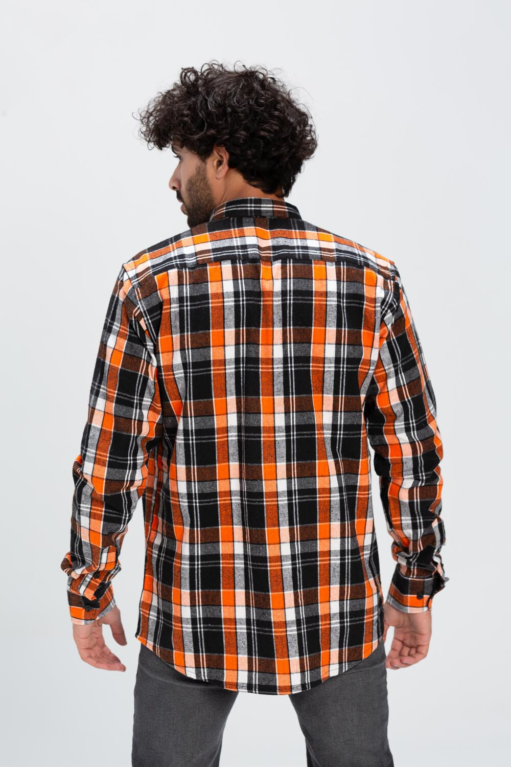 Men's Checked Style Regular Fit Made Of Soft Wool With Front Two Pockets Shirt