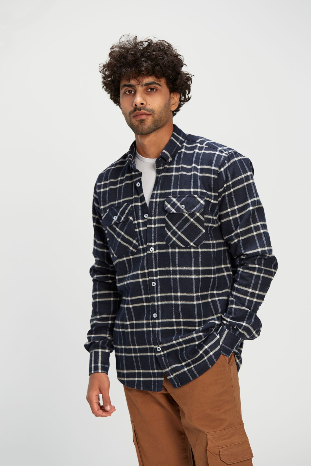 Men's Checked Regular Fit Front Pockets Shirt